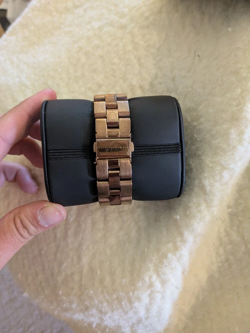 MARC JACOBS HENRY ROSE GOLD TONE,CRYSTALS,S/STEEL BRACELET WATCH MBM3079